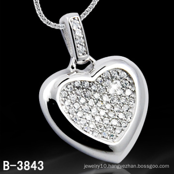 Lover Gift 925 Sterling Silver Heart Shape Pendant (B-3843, B-4071, B-3123, B-3675BW, B-4113)